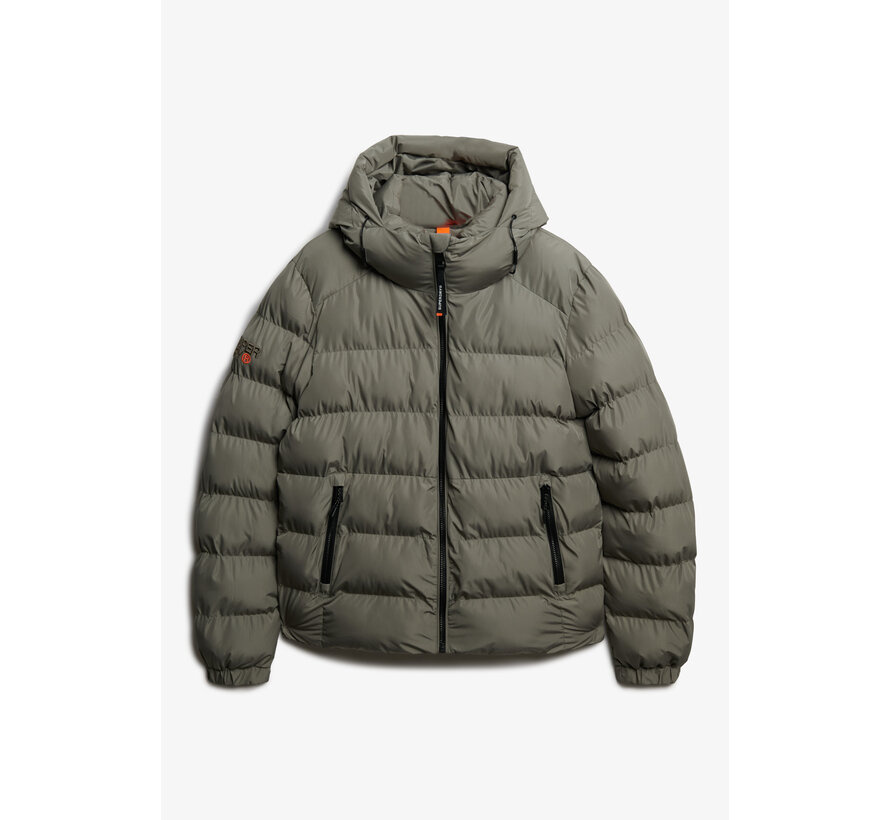 HOODED SPORTS PUFFER JACKET Light Khaki Green (M5011905A - 1KH)