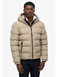 Superdry HOODED SPORTS PUFFER JACKET Winter Twig Beige (M5011905A - 9UN)