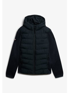 Superdry HOODED STORM KNIT HYBRID JKT Eclipse Navy (M5012293A - 98T)