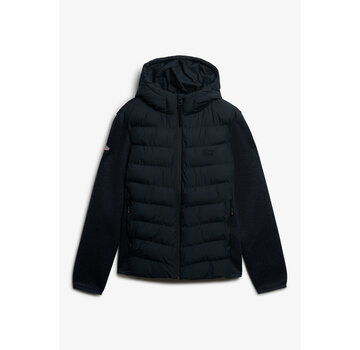 Superdry HOODED STORM KNIT HYBRID JKT Eclipse Navy (M5012293A - 98T)