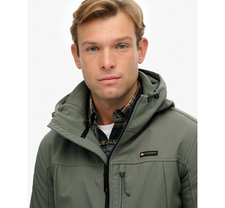 HOODED SOFT SHELL TREKKER JKT Shell Grey Olive (M5012103A - H1J)