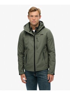 Superdry HOODED SOFT SHELL TREKKER JKT Shell Grey Olive (M5012103A - H1J)