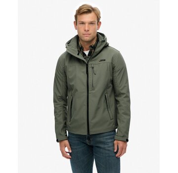 Superdry HOODED SOFT SHELL TREKKER JKT Shell Grey Olive (M5012103A - H1J)