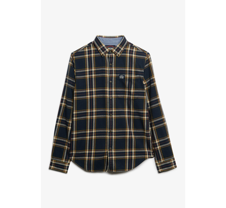 L/S COTTON LUMBERJACK SHIRT Bryce Check Navy (M4011047A - B6A)