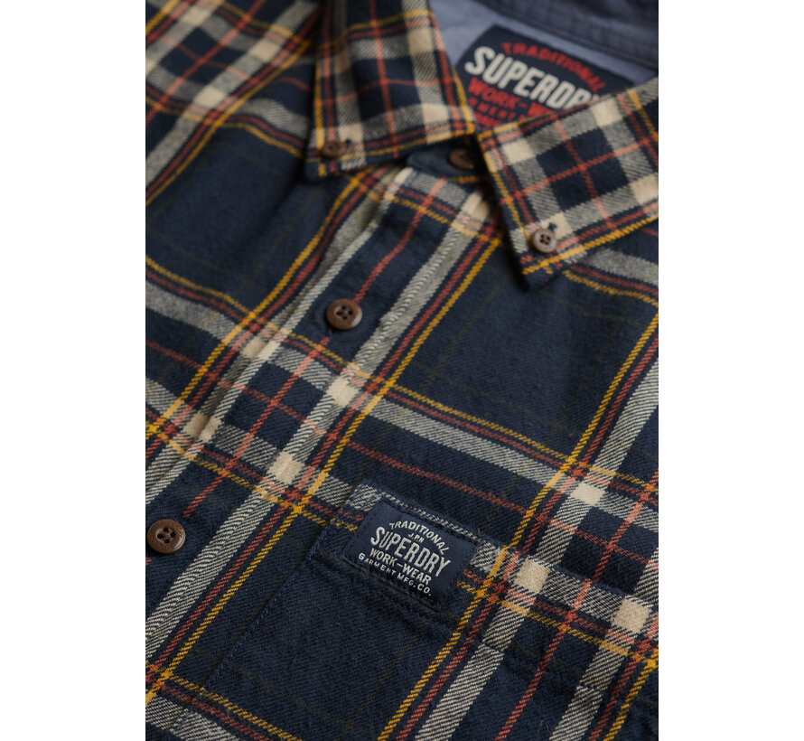 L/S COTTON LUMBERJACK SHIRT Bryce Check Navy (M4011047A - B6A)