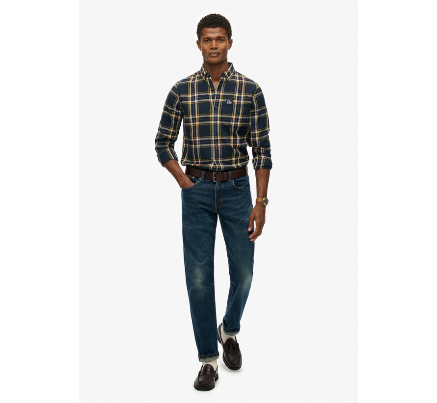 L/S COTTON LUMBERJACK SHIRT Bryce Check Navy (M4011047A - B6A)