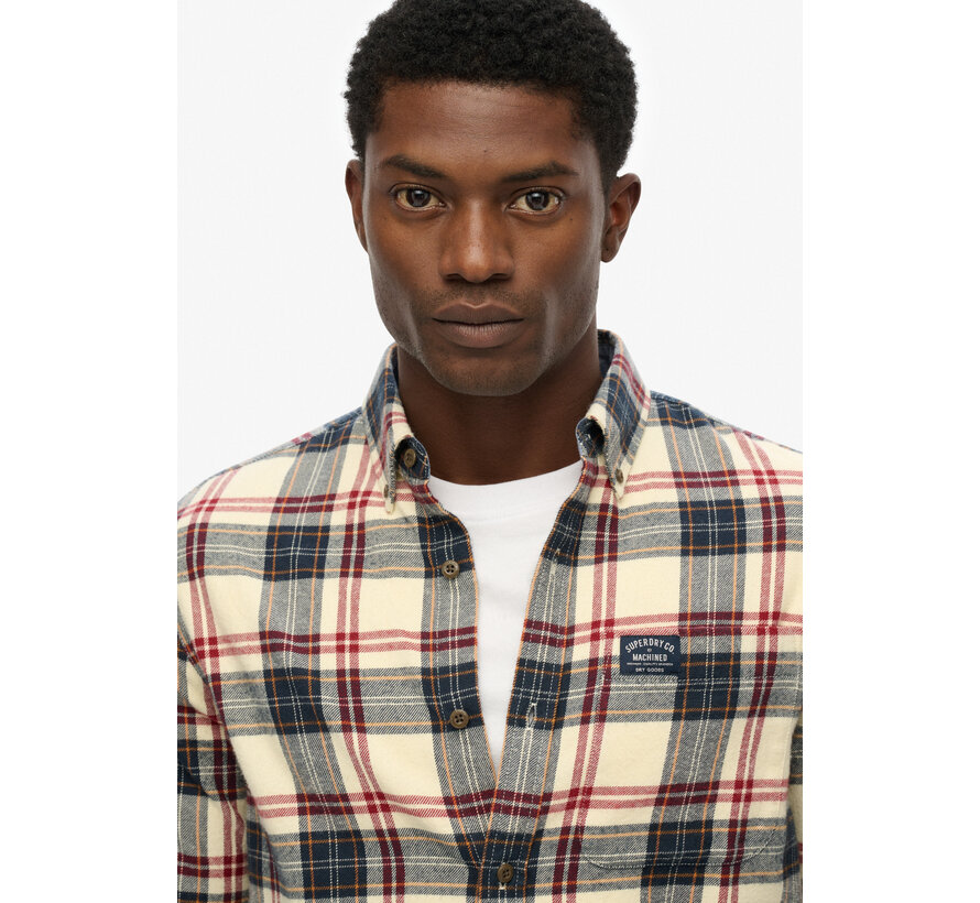 L/S COTTON LUMBERJACK SHIRT Peyton Check White (M4011047A - G7R)