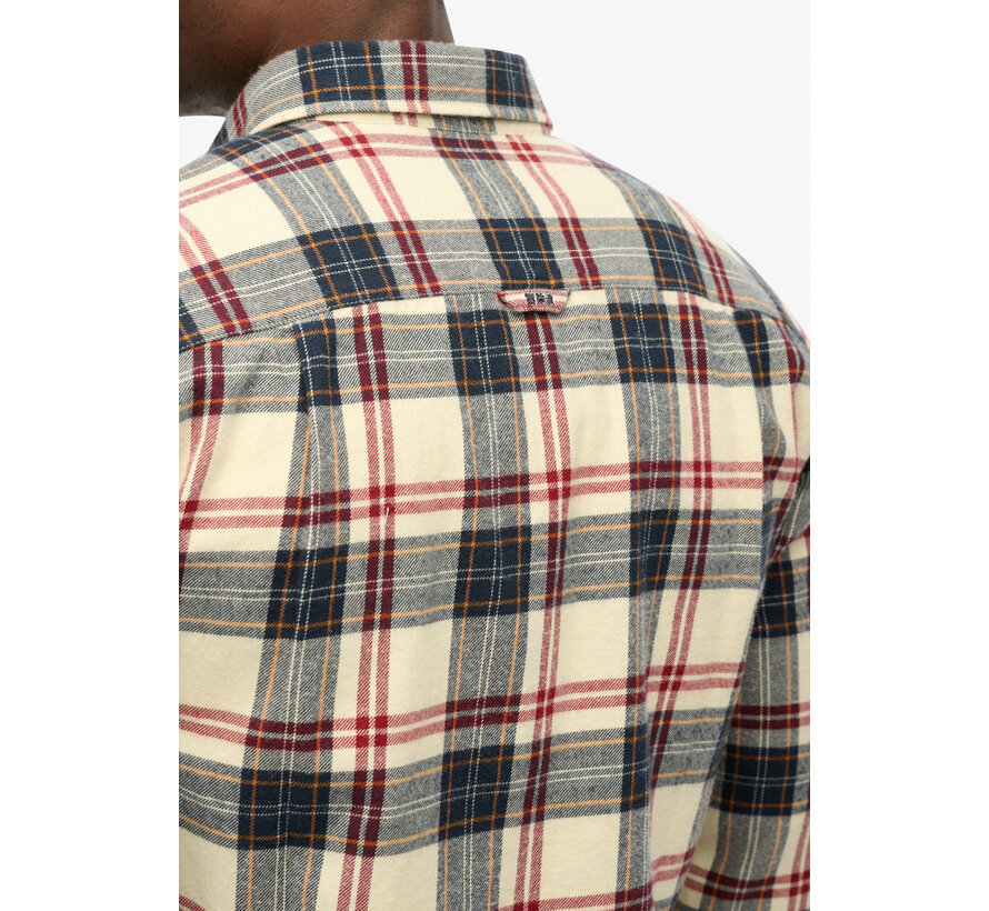 L/S COTTON LUMBERJACK SHIRT Peyton Check White (M4011047A - G7R)