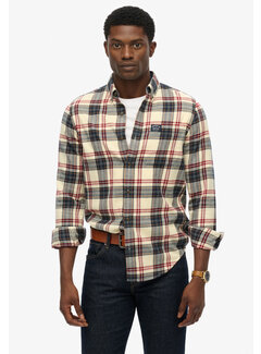 Superdry L/S COTTON LUMBERJACK SHIRT Peyton Check White (M4011047A - G7R)