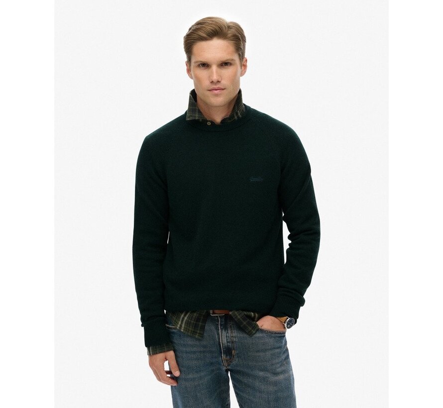 WOOL BLEND JUMPER Forest Green Marl (M6110689A - TEM)