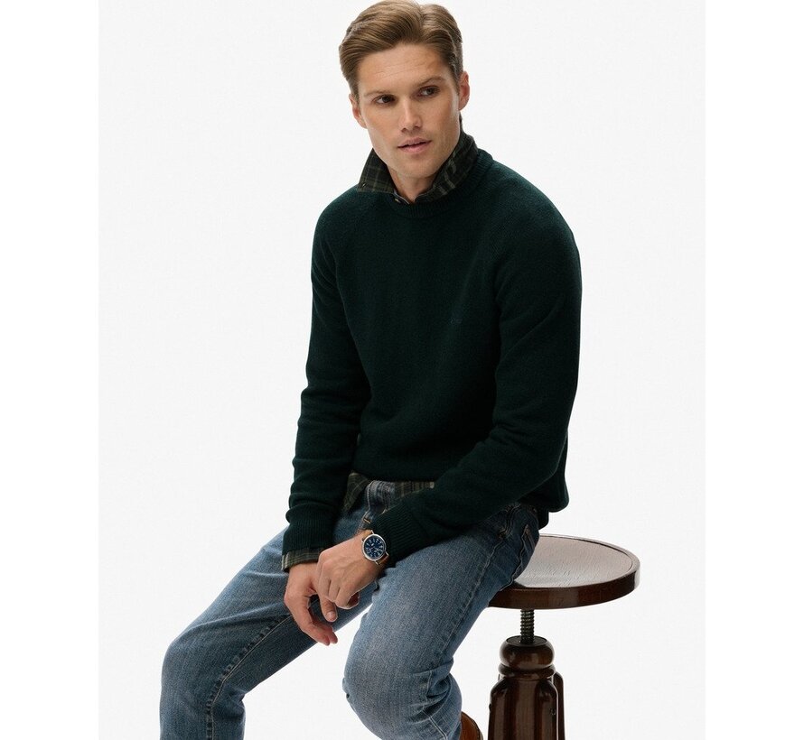 WOOL BLEND JUMPER Forest Green Marl (M6110689A - TEM)