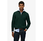 WOOL BLEND HALF ZIP JUMPER Forest Green Marl (M6110688A - TEM)