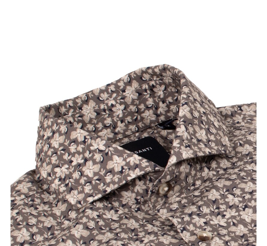FOSCOLO | Shirt with flowers Grey (TRSHJE449 - 200)