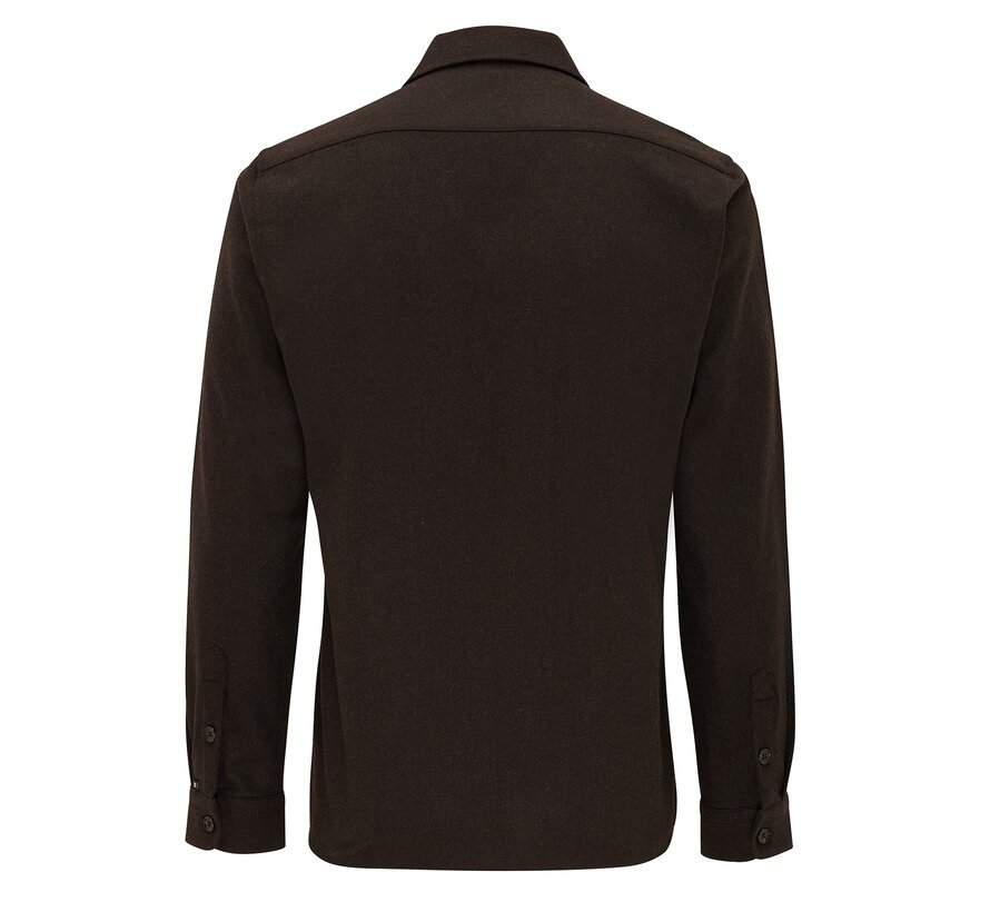 DERMOT | Uni overshirt Dark brown (TRSHJE407 - 402)