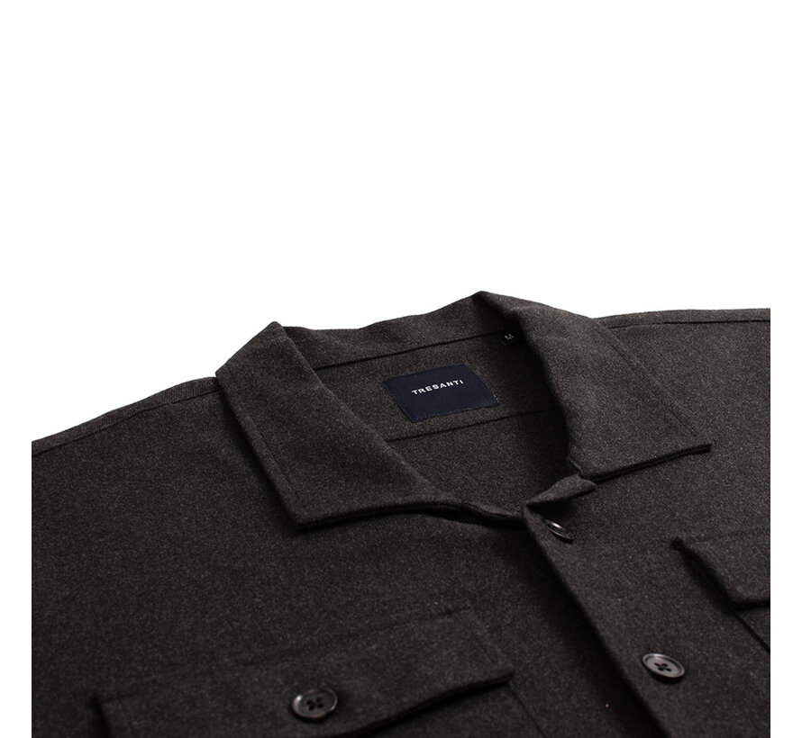 DERMOT | Uni overshirt Anthracite (TRSHJE407 - 202)