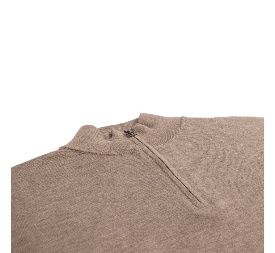 FIRENZE | Stretch half zip Light brown (TRKWJE131 - 401)