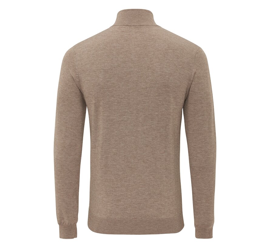 FIRENZE | Stretch half zip Light brown (TRKWJE131 - 401)
