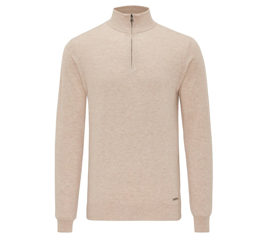 FIRENZE | Stretch half zip Beige (TRKWJE131 - 101)