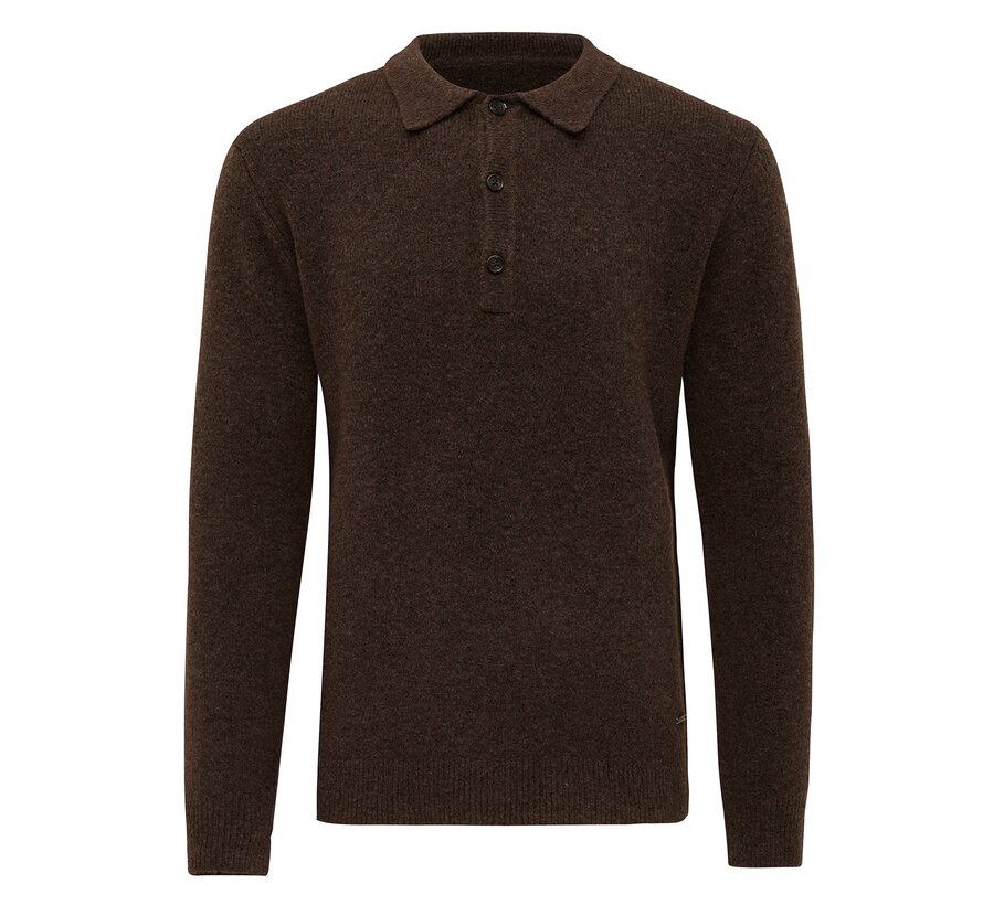 FUSTINO | Big polo sweater Dark brown (TRKWJE128 - 402)