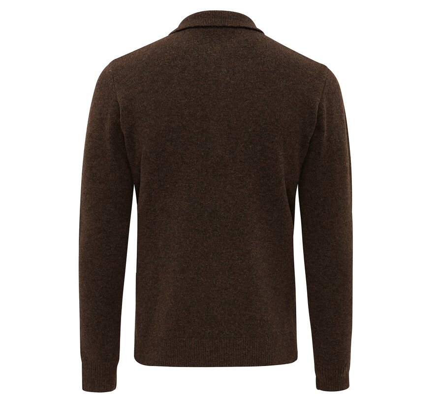 FUSTINO | Big polo sweater Dark brown (TRKWJE128 - 402)