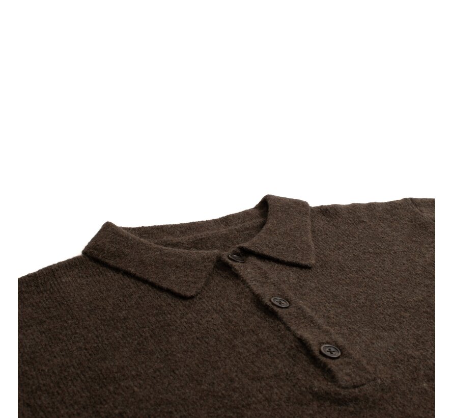 FUSTINO | Big polo sweater Dark brown (TRKWJE128 - 402)