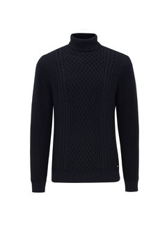 Tresanti FIORENZO | Cable knit roll neck Navy (TRKWJE126 - 803)