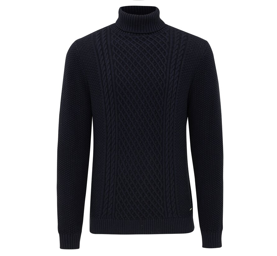 FIORENZO | Cable knit roll neck Navy (TRKWJE126 - 803)