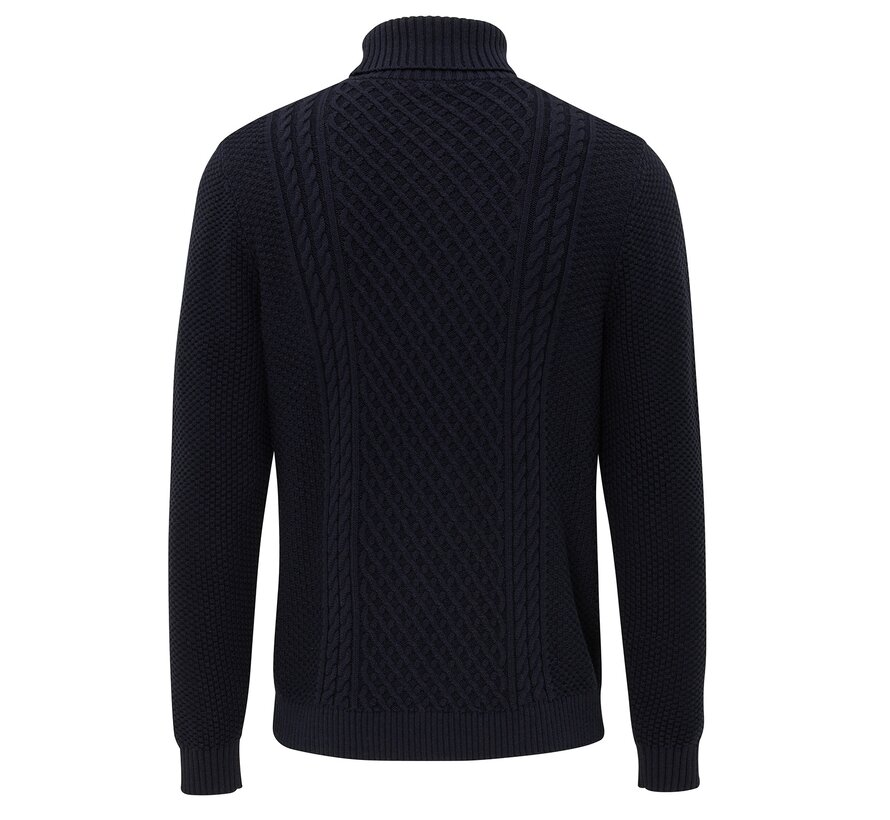 FIORENZO | Cable knit roll neck Navy (TRKWJE126 - 803)