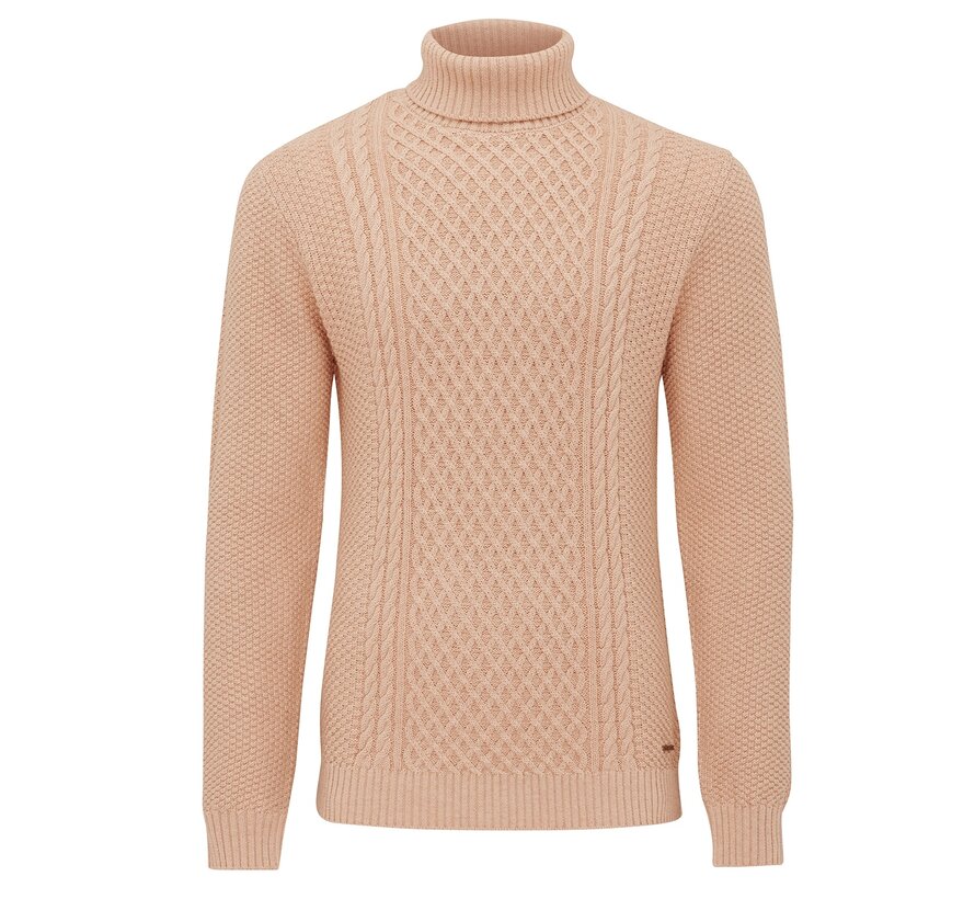 FIORENZO | Cable knit roll neck Beige (TRKWJE126 - 101)