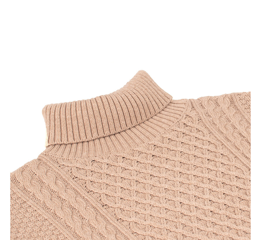 FIORENZO | Cable knit roll neck Beige (TRKWJE126 - 101)