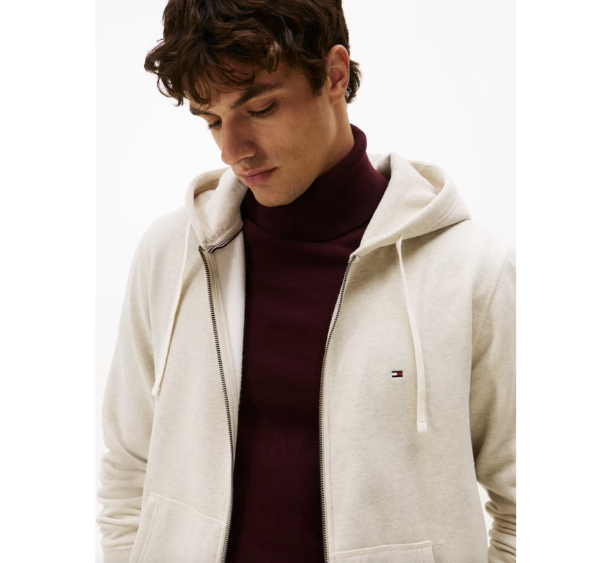 ESSENTIAL FLEECE ZIP Heathered Oatmilk (MW0MW37234 - HGF)
