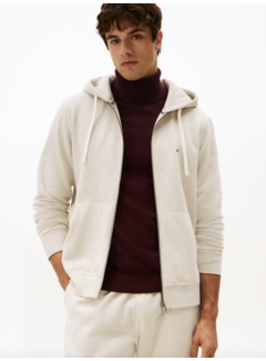 Tommy Hilfiger ESSENTIAL FLEECE ZIP Heathered Oatmilk (MW0MW37234 - HGF)