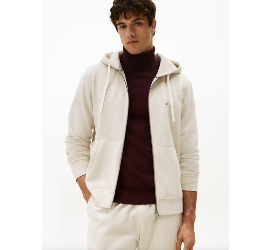 ESSENTIAL FLEECE ZIP Heathered Oatmilk (MW0MW37234 - HGF)