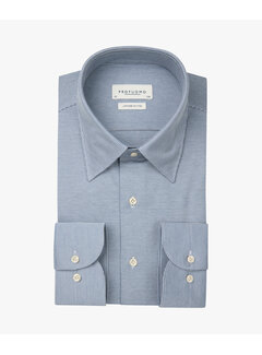 Profuomo Japanese Knitted Overhemd X-Cutaway SF Blue (PPWH30029B)