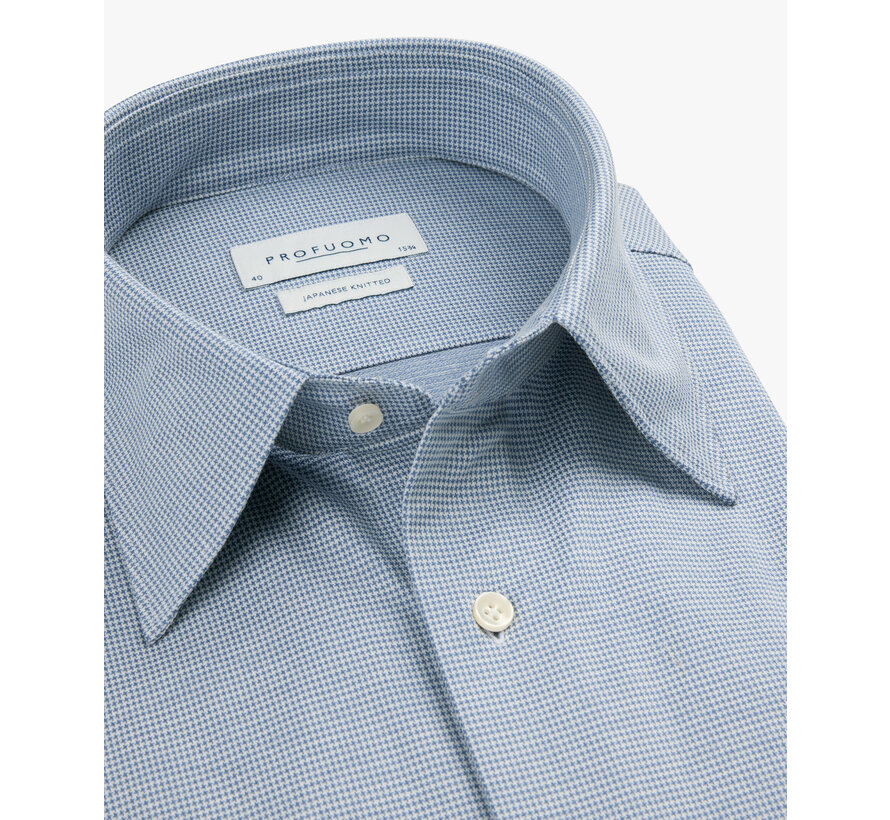 Japanese Knitted Overhemd X-Cutaway SF Blue (PPWH30029B)