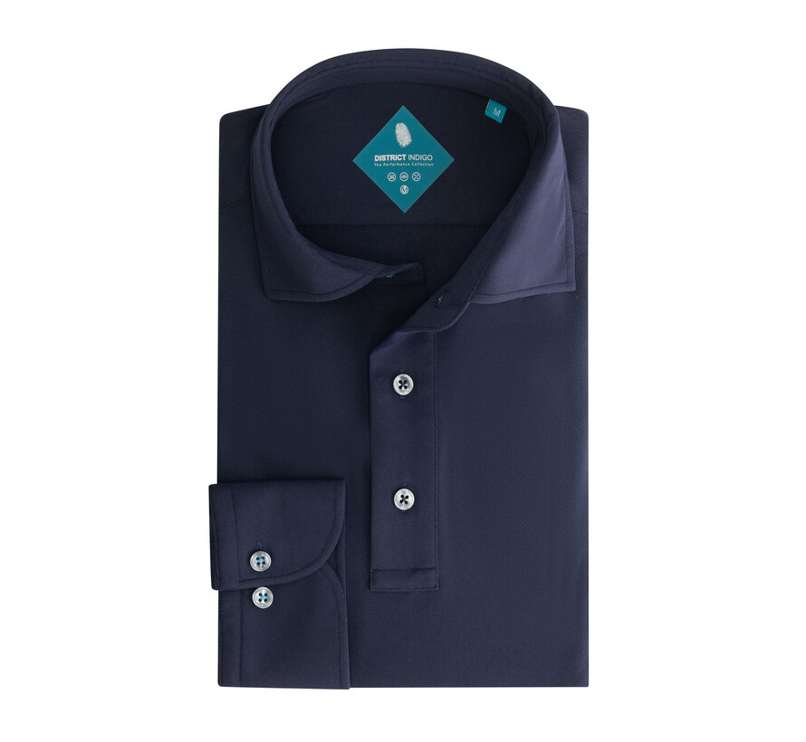 Pique Performance Polo LS Navy  (7.42.410.780 - 010)