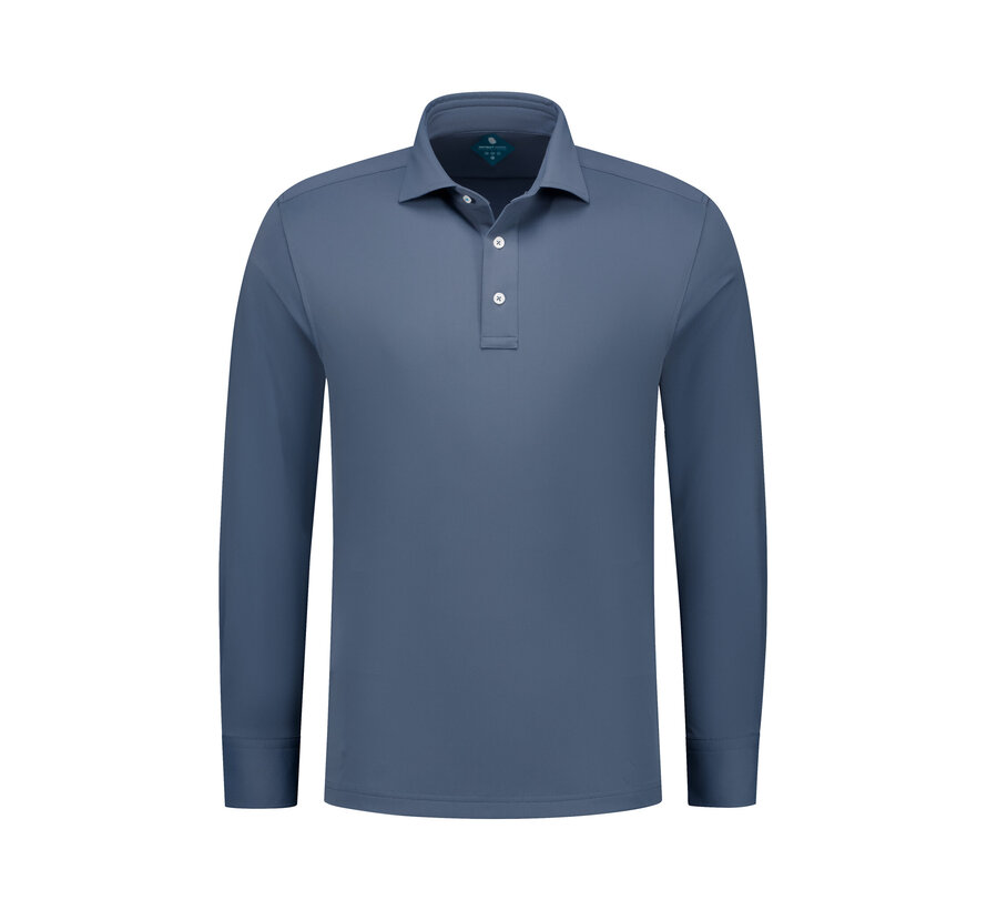 Pique Performance Polo LS Steel Blue  (7.42.410.780 - 014)