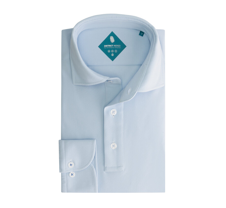 Pique Performance Polo LS Light Blue (7.42.410.780 - 017)