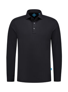 District Indigo Pique Performance Polo LS Black  (7.42.410.780 - 020)