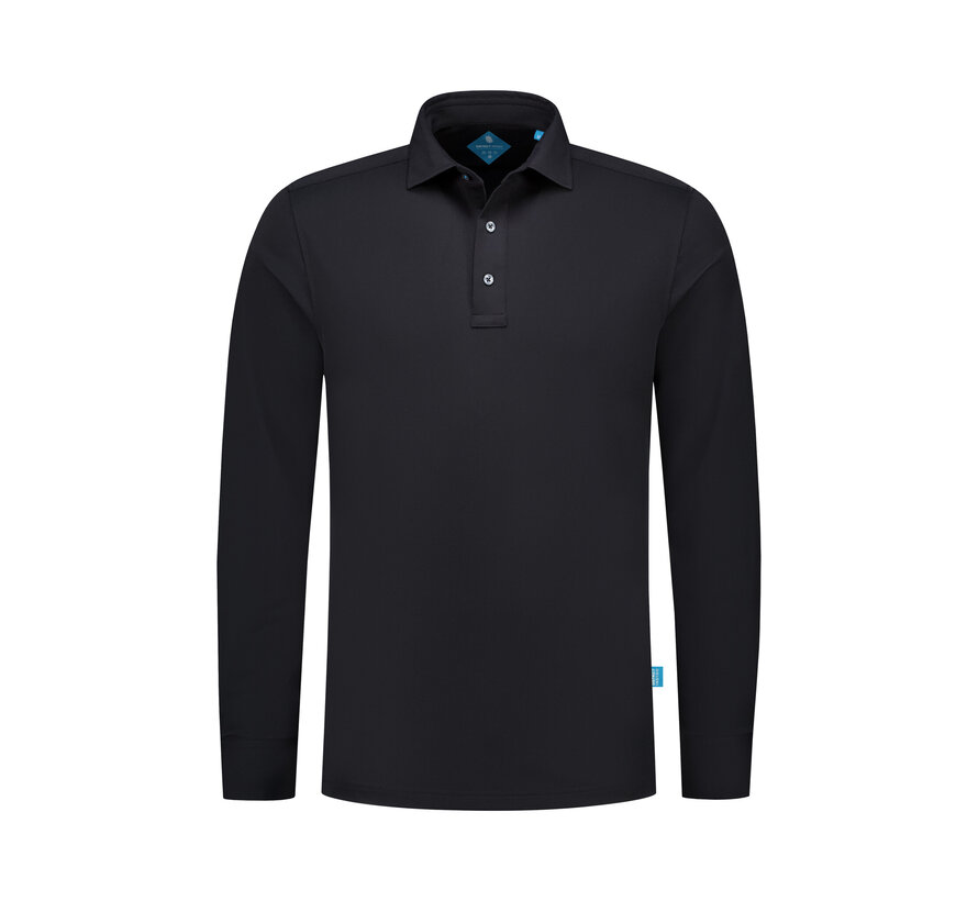 Pique Performance Polo LS Black  (7.42.410.780 - 020)