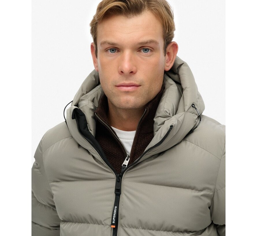HOODED SPORTS PUFFER JACKET Light Khaki Green (M5011905A - 1KH)