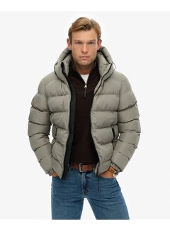 Superdry HOODED SPORTS PUFFER JACKET Light Khaki Green (M5011905A - 1KH)