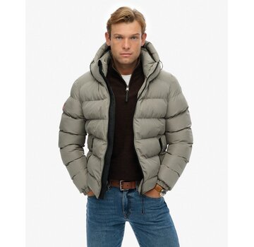 Superdry HOODED SPORTS PUFFER JACKET Light Khaki Green (M5011905A - 1KH)