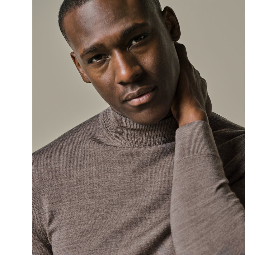 PULLOVER MOCK NECK TAUPE (PPWJ30004D)