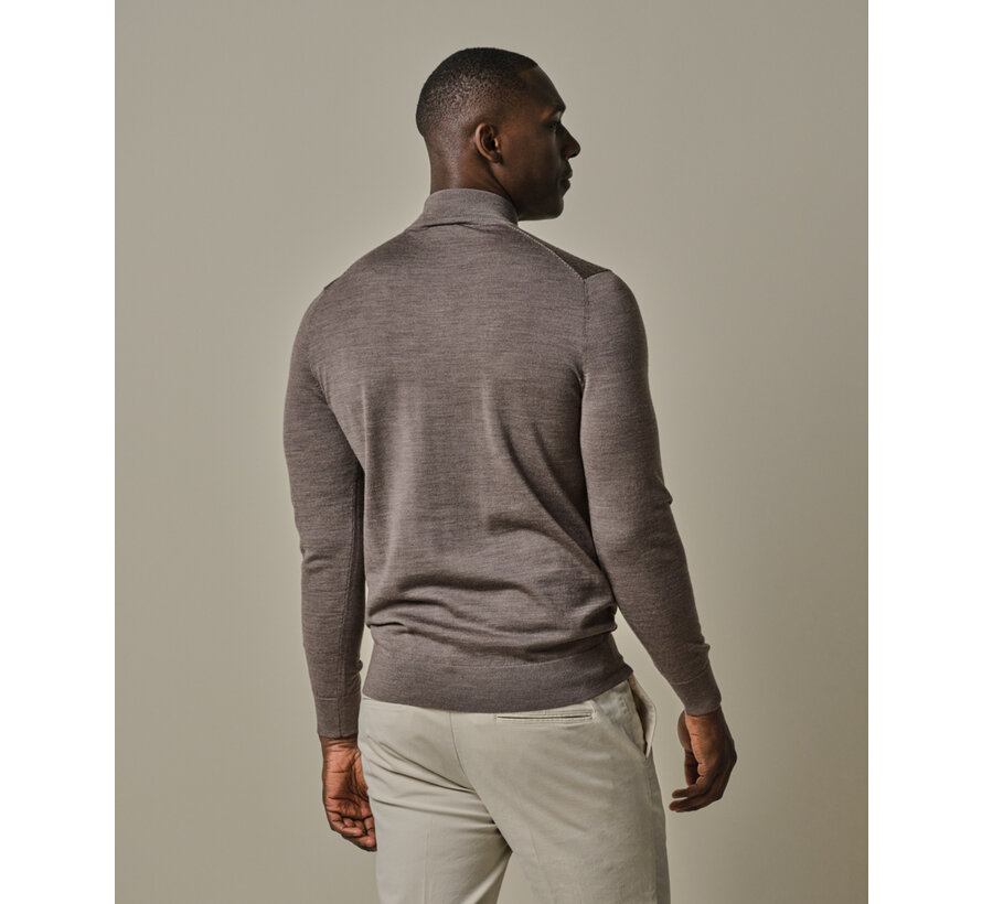 PULLOVER MOCK NECK TAUPE (PPWJ30004D)
