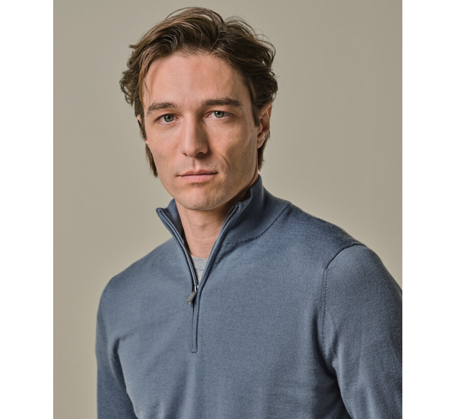 PULLOVER HALF ZIP BLUE (PPWJ30003I)