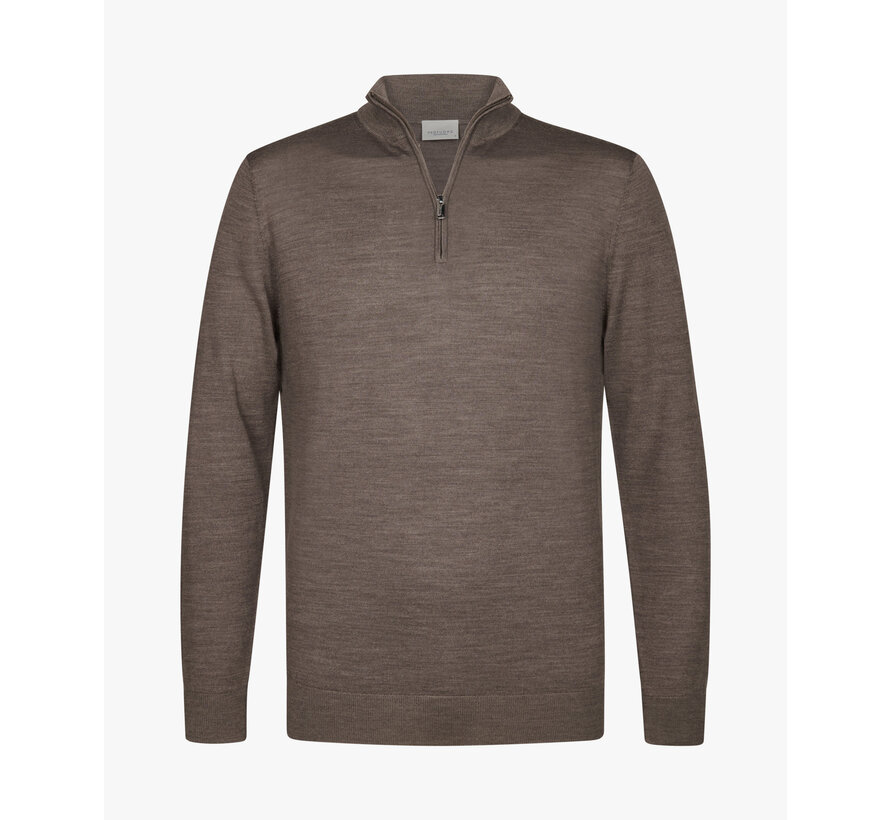 PULLOVER HALF ZIP TAUPE (PPWJ30003D)