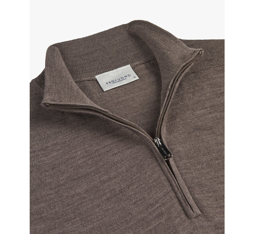 PULLOVER HALF ZIP TAUPE (PPWJ30003D)