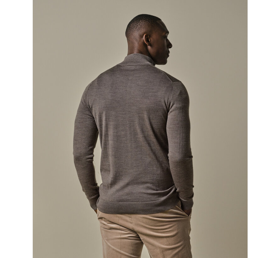 PULLOVER HALF ZIP TAUPE (PPWJ30003D)