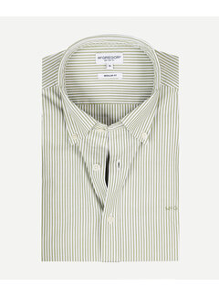 McGregor Overhemd Poplin Stripe Peached Shirt Moss (MM999.6001.05 - 5006)